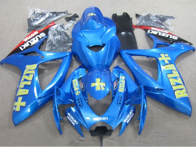 2006-2007 Suzuki GSXR 600 Motorcycle Fairings - Blue Gold Red Rizla Canada Suppliers