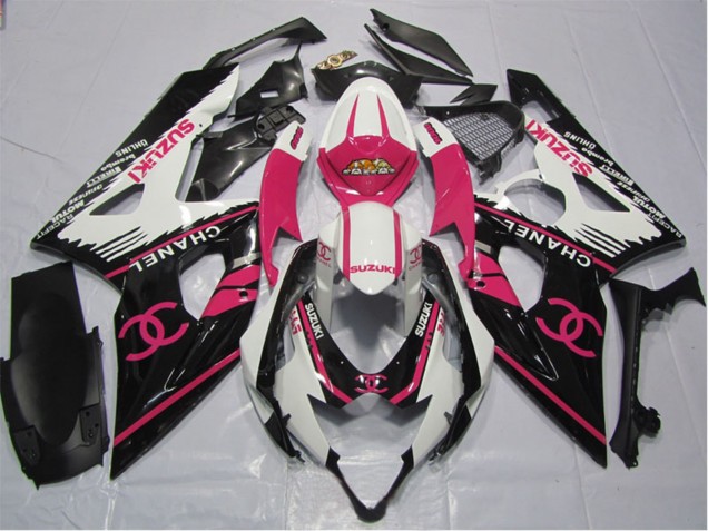 2006-2007 Suzuki GSXR 600 Motorcycle Fairings - White Pink Black Chanel Canada Suppliers