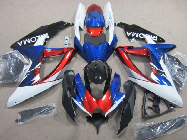2008-2010 Suzuki GSXR 600 Motorcycle Fairings - White Red Blue Black Rizoma Canada Suppliers