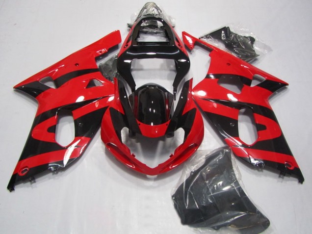 2001-2003 Suzuki GSXR 750 Motorcycle Fairings - Red Glossy Black Canada Suppliers