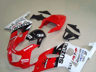 2001-2003 Suzuki GSXR 750 Motorcycle Fairings - Red White Glossy Black Motul Canada Suppliers