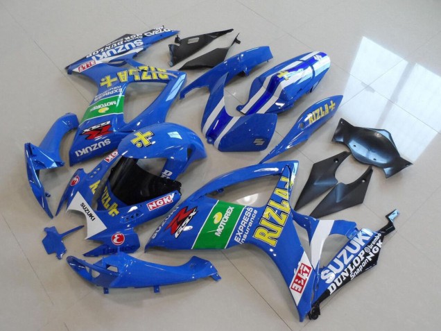 2006-2007 Suzuki GSXR 750 Motorcycle Fairings - Blue White Green Black Gold Rizla Canada Suppliers