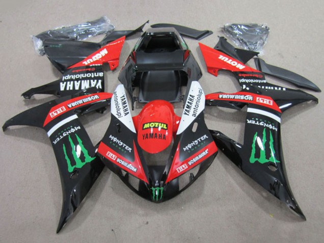 2002-2003 Yamaha YZF R1 Motorcycle Fairings - Red Glossy Black White Green Motul Monster Canada Suppliers