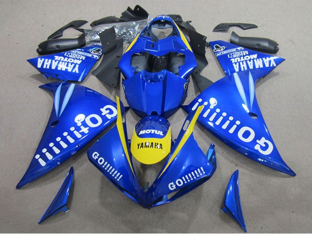 2009-2011 Yamaha YZF R1 Motorcycle Fairings - Blue Yellow White Go Canada Suppliers