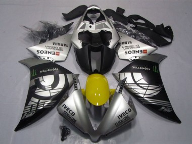 2012-2014 Yamaha YZF R1 Motorcycle Fairings - Silver Black IVECO Yamalube ENEOS Monster Canada Suppliers