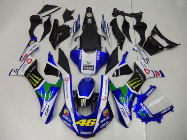 2015-2019 Yamaha YZF R1 Motorcycle Fairings - White Blue Black Green ENEOS MoviStar Monster 46 Canada Suppliers
