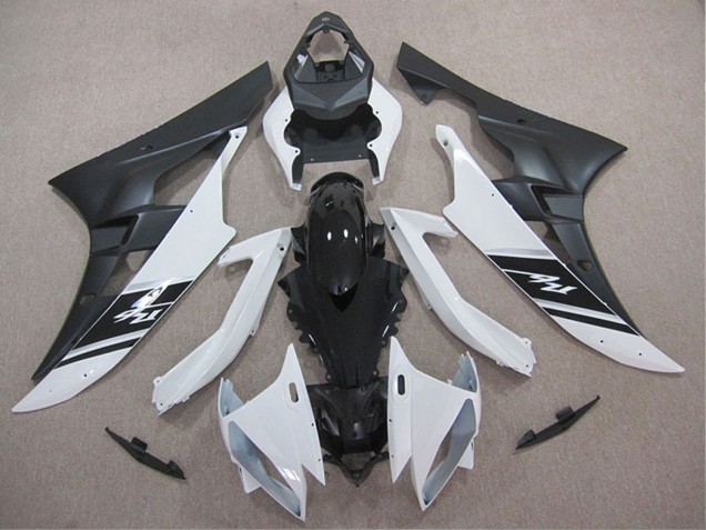 2006-2007 Yamaha YZF R6 Motorcycle Fairings - White Glossy Black Matte Black Canada Suppliers