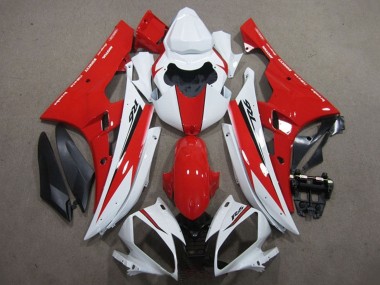 2006-2007 Yamaha YZF R6 Motorcycle Fairing - White Red Black Canada Suppliers