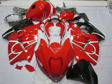 1997-2007 Black and White GSXR 1300 Hayabusa Motorcycle Fairings