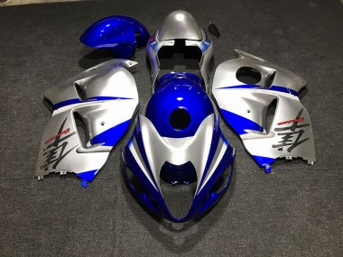 1997-2007 Gloss Blue and Silver GSXR 1300 Hayabusa Motorcycle Fairings
