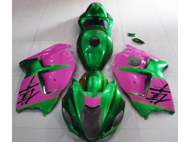 1997-2007 Gloss Green and Pink GSXR 1300 Hayabusa Motorcycle Fairings