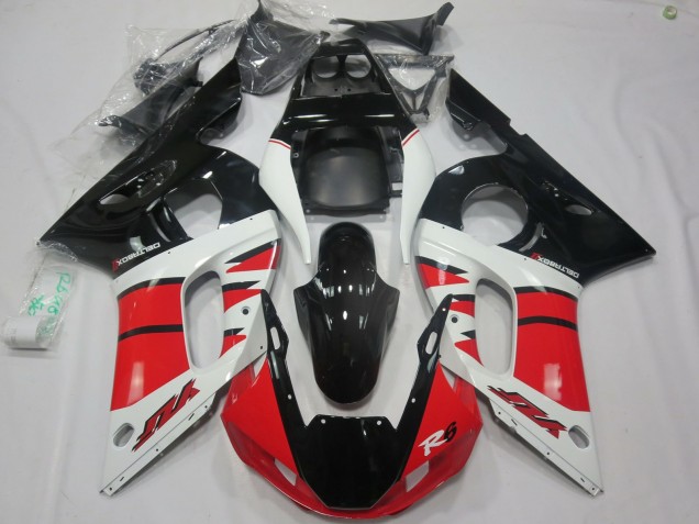 1998-2002 Red White Design R6 Motorcycle Fairings 1998-2002 Red White Design R6 Motorcycle Fairings