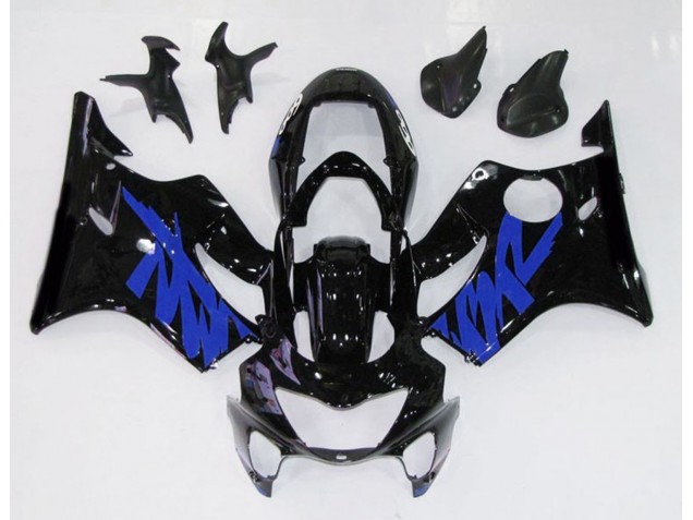 1999-2000 Gloss Black & Blue CBR600 F4 Motorcycle Fairings 1999-2000 Gloss Black & Blue CBR600 F4 Motorcycle Fairings