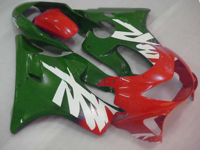 1999-2000 Green Red and White Decal CBR600 F4 Motorcycle Fairings 1999-2000 Green Red and White Decal CBR600 F4 Motorcycle Fairings