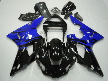 2000-2001 Black Flame & Blue R1 Motorcycle Fairings