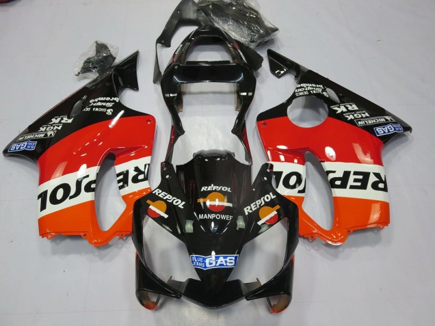 2001-2003 Black Repsol CBR600 F4i Motorcycle Fairings 2001-2003 Black Repsol CBR600 F4i Motorcycle Fairings