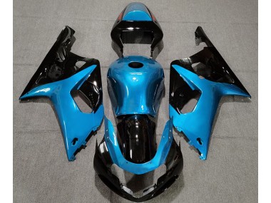 2001-2003 Gloss Light Blue and Black GSXR 600-750 Motorcycle Fairings