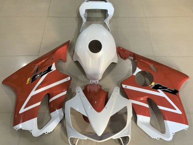 2001-2003 Gloss White and Orange CBR600 F4i Motorcycle Fairings