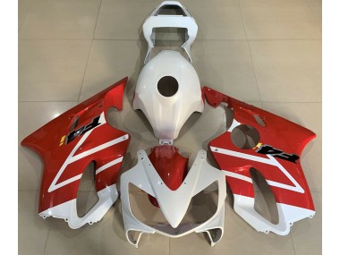 2001-2003 Gloss White and Red CBR600 F4i Motorcycle Fairings