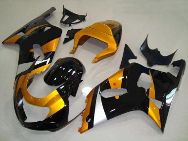 2001-2003 Gold and Black GSXR 600-750 Motorcycle Fairings