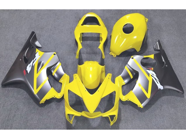 2001-2003 Yellow and Matte Silver CBR600 F4i Motorcycle Fairings 2001-2003 Yellow and Matte Silver CBR600 F4i Motorcycle Fairings