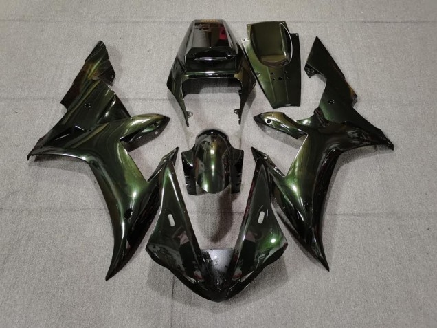 2002-2003 Forest Green & Gold R1 Motorcycle Fairings 2002-2003 Forest Green & Gold R1 Motorcycle Fairings