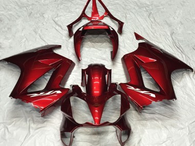 2002-2012 Deep Red Plain VFR800 Motorcycle Fairings