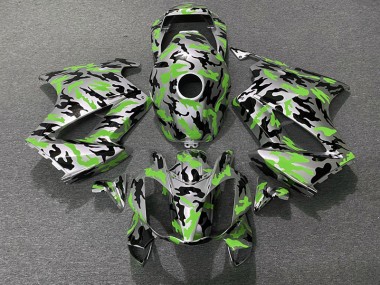 2002-2012 Green Camo VFR800 Motorcycle Fairings