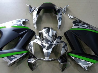 2002-2012 Grey Camouflage & Green VFR800 Motorcycle Fairings