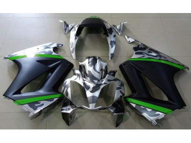 2002-2012 Grey Camouflage & Green VFR800 Motorcycle Fairings