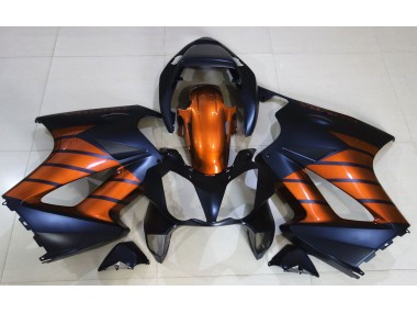 2002-2012 Matte Black & Orange VFR800 Motorcycle Fairings