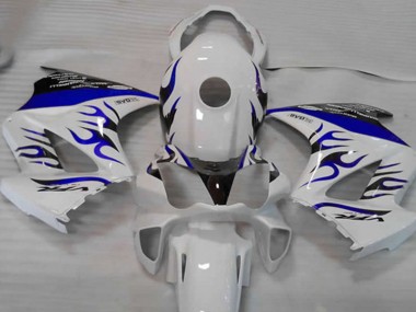 2002-2012 White Blue Flame VFR800 Motorcycle Fairings
