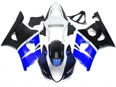 2003-2004 Blue and Gloss Black Custom Style GSXR 1000 Motorcycle Fairings