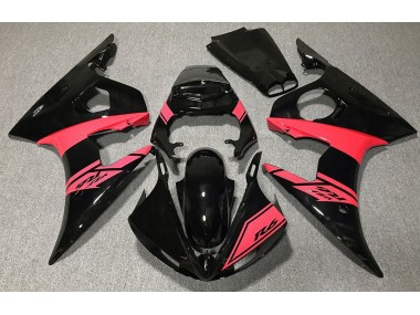 2003-2004 Gloss Black and Red R6 Motorcycle Fairings