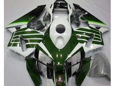 2003-2004 Gloss White & Green Fade CBR600RR Motorcycle Fairings