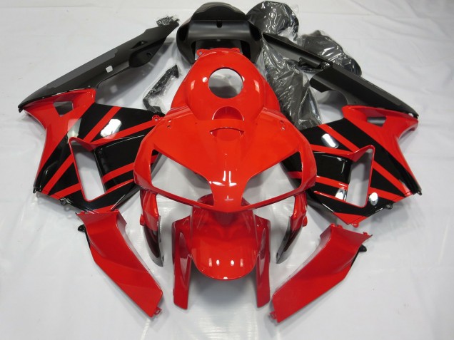 2003-2004 Red & Black OEM Style CBR600RR Motorcycle Fairings 2003-2004 Red & Black OEM Style CBR600RR Motorcycle Fairings