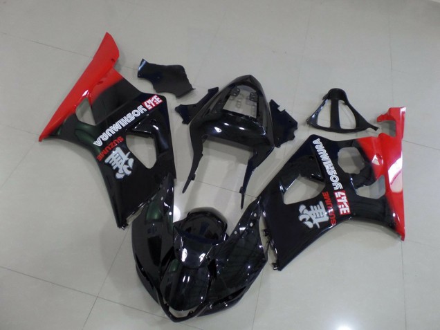 2003-2004 Red and Black GSXR 1000 Motorcycle Fairings 2003-2004 Red and Black GSXR 1000 Motorcycle Fairings