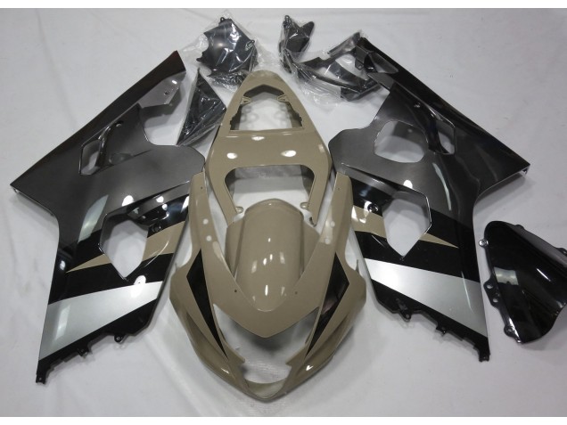 2004-2005 Desert Tan and Silver GSXR 600-750 Motorcycle Fairings 2004-2005 Desert Tan and Silver GSXR 600-750 Motorcycle Fairings