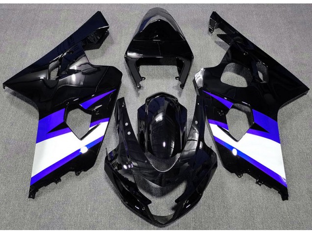 2004-2005 Gloss Black & Blue GSXR 600-750 Motorcycle Fairings 2004-2005 Gloss Black & Blue GSXR 600-750 Motorcycle Fairings