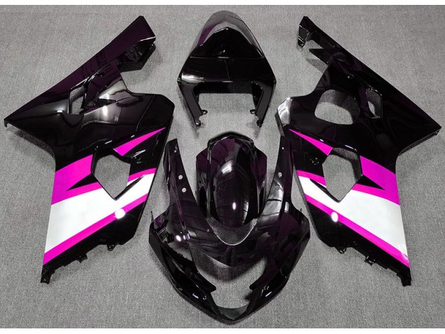 2004-2005 Gloss Black & Pink GSXR 600-750 Motorcycle Fairings 2004-2005 Gloss Black & Pink GSXR 600-750 Motorcycle Fairings