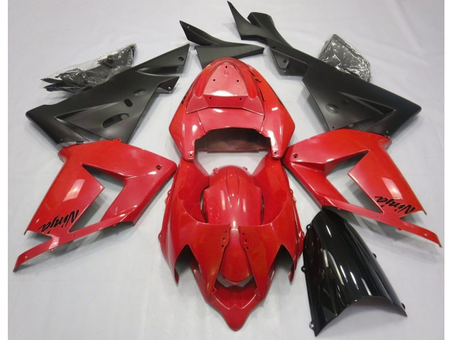 2004-2005 Pearl Red & Black ZX10R Motorcycle Fairings 2004-2005 Pearl Red & Black ZX10R Motorcycle Fairings