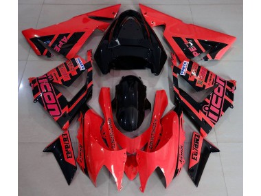 2004-2005 Red and Black & Logos ZX10R Motorcycle Fairings