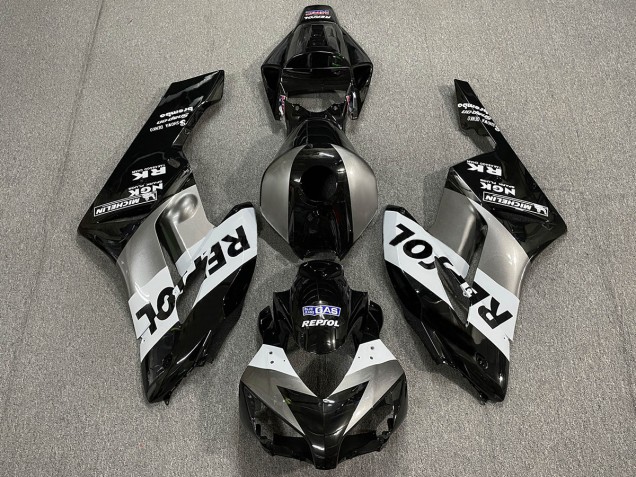 2004-2005 Silver Black Repsol CBR1000RR Motorcycle Fairings 2004-2005 Silver Black Repsol CBR1000RR Motorcycle Fairings