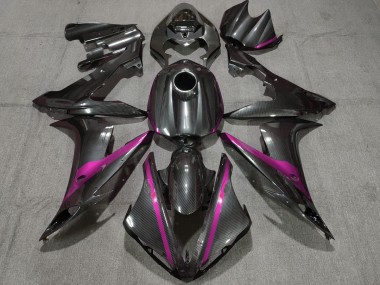 2004-2006 Carbon Fiber Style w Pink R1 Motorcycle Fairings