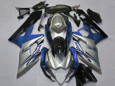 2005-2006 Blue Silver and Black GSXR 1000 Motorcycle Fairings