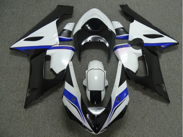 2005-2006 Blue White and Black ZX6R Motorcycle Fairings 2005-2006 Blue White and Black ZX6R Motorcycle Fairings