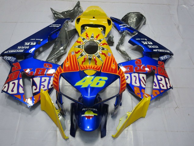 2005-2006 Custom Blue Rossi CBR600RR Motorcycle Fairings 2005-2006 Custom Blue Rossi CBR600RR Motorcycle Fairings