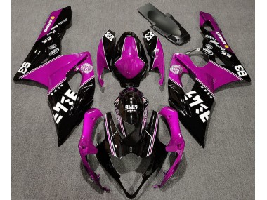 2005-2006 Gloss Pink and Black Custom GSXR 1000 Motorcycle Fairings