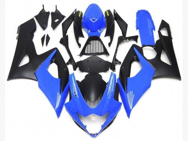 2005-2006 Light Gloss Blue and Matte Black Lowers GSXR 1000 Motorcycle Fairings 2005-2006 Light Gloss Blue and Matte Black Lowers GSXR 1000 Motorcycle Fairings