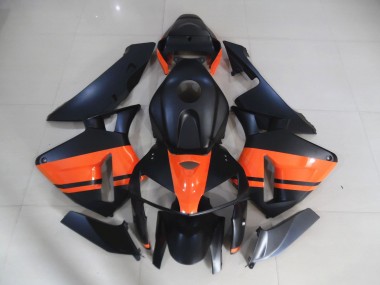 2005-2006 Matte Black & Gloss Orange CBR600RR Motorcycle Fairings